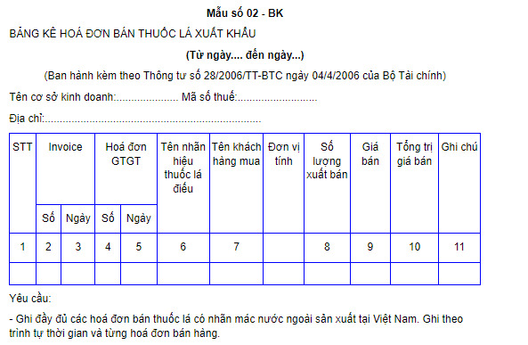 Mẫu 02-BK